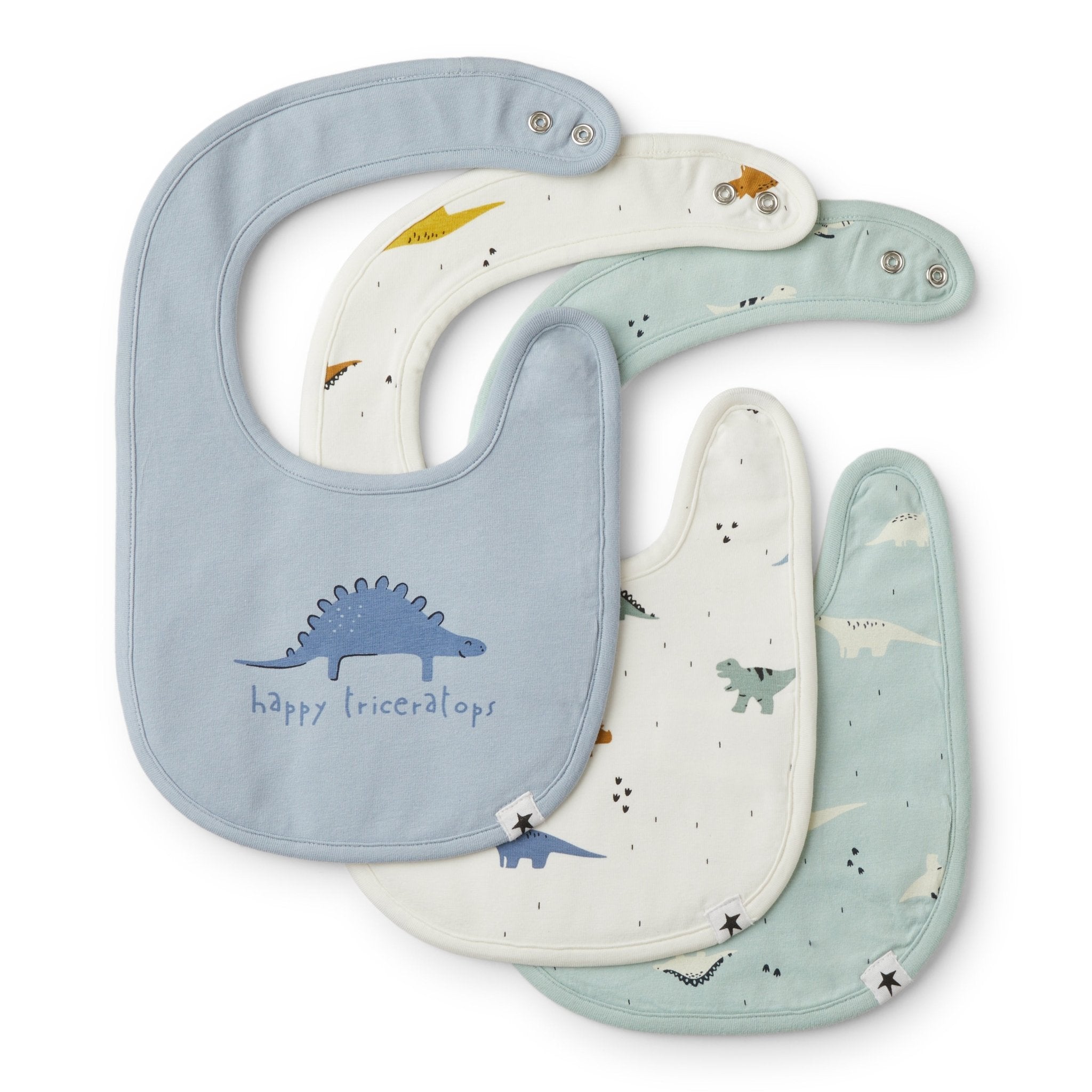 Rise Little Earthling 3-Pack Starter Bib - Grey / OS - Image 3