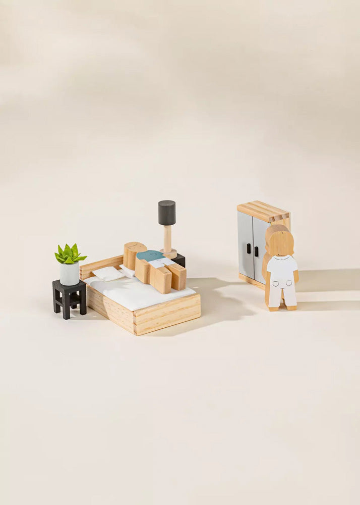 Coco Village Wooden Doll House Master Bedroom Furniture (9 pcs) - Image 13