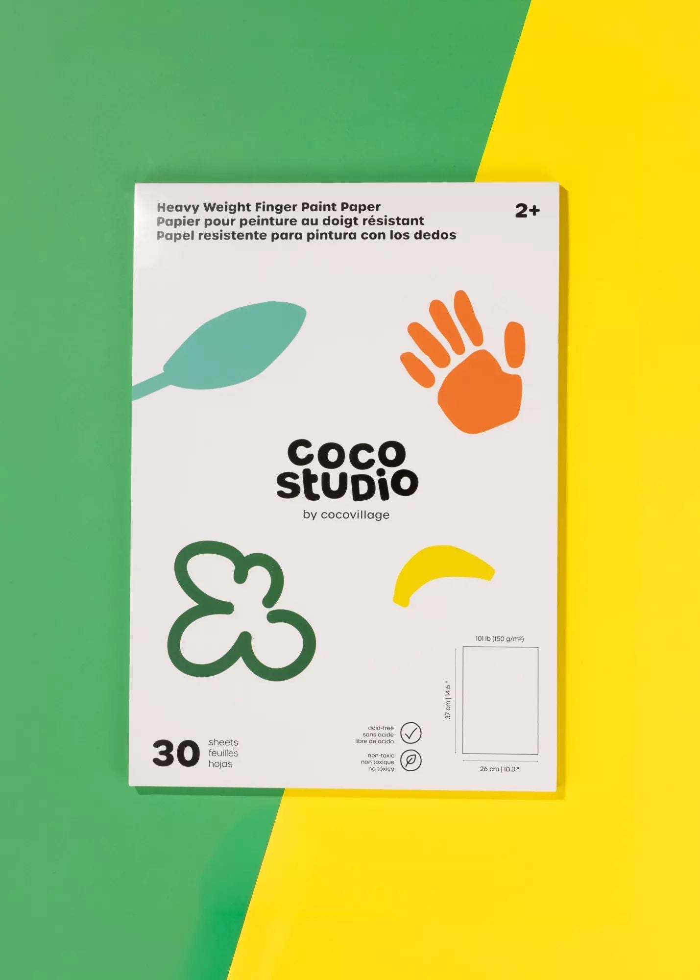 Coco Village Heavy Weight Finger Paint Paper (30 sheets)