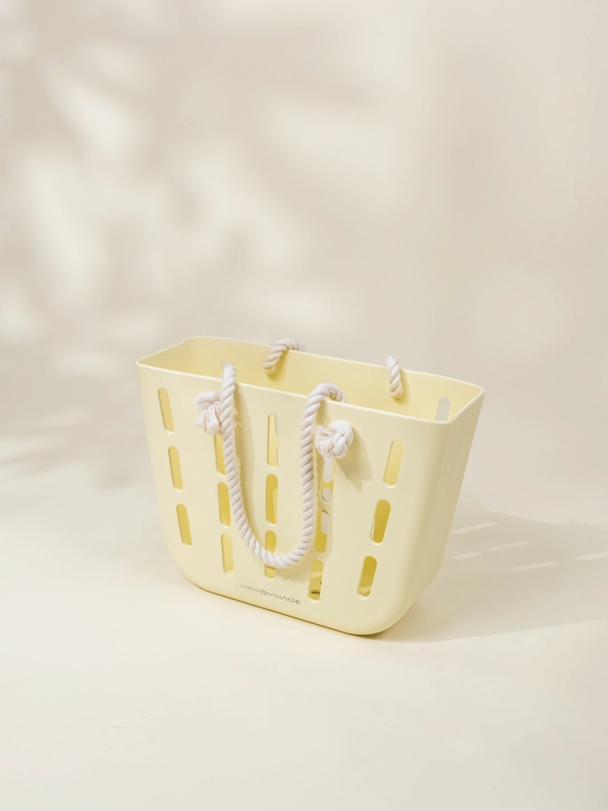Coco Village EVA Waterproof Beach Bag With Cotton Handle Rope - Cream - Image 2