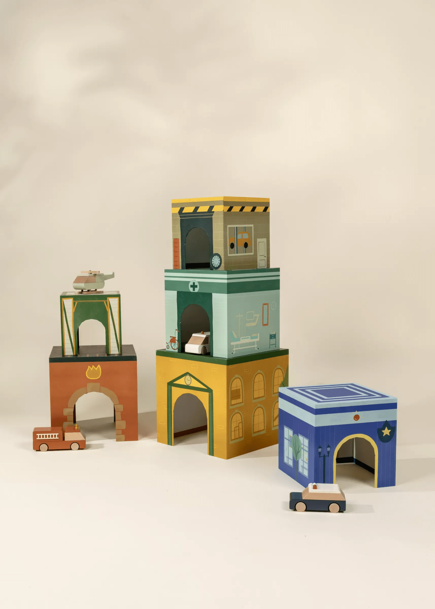 Coco Village Set of 6 Oversized Stacking Boxes - The Buildings - Image 3