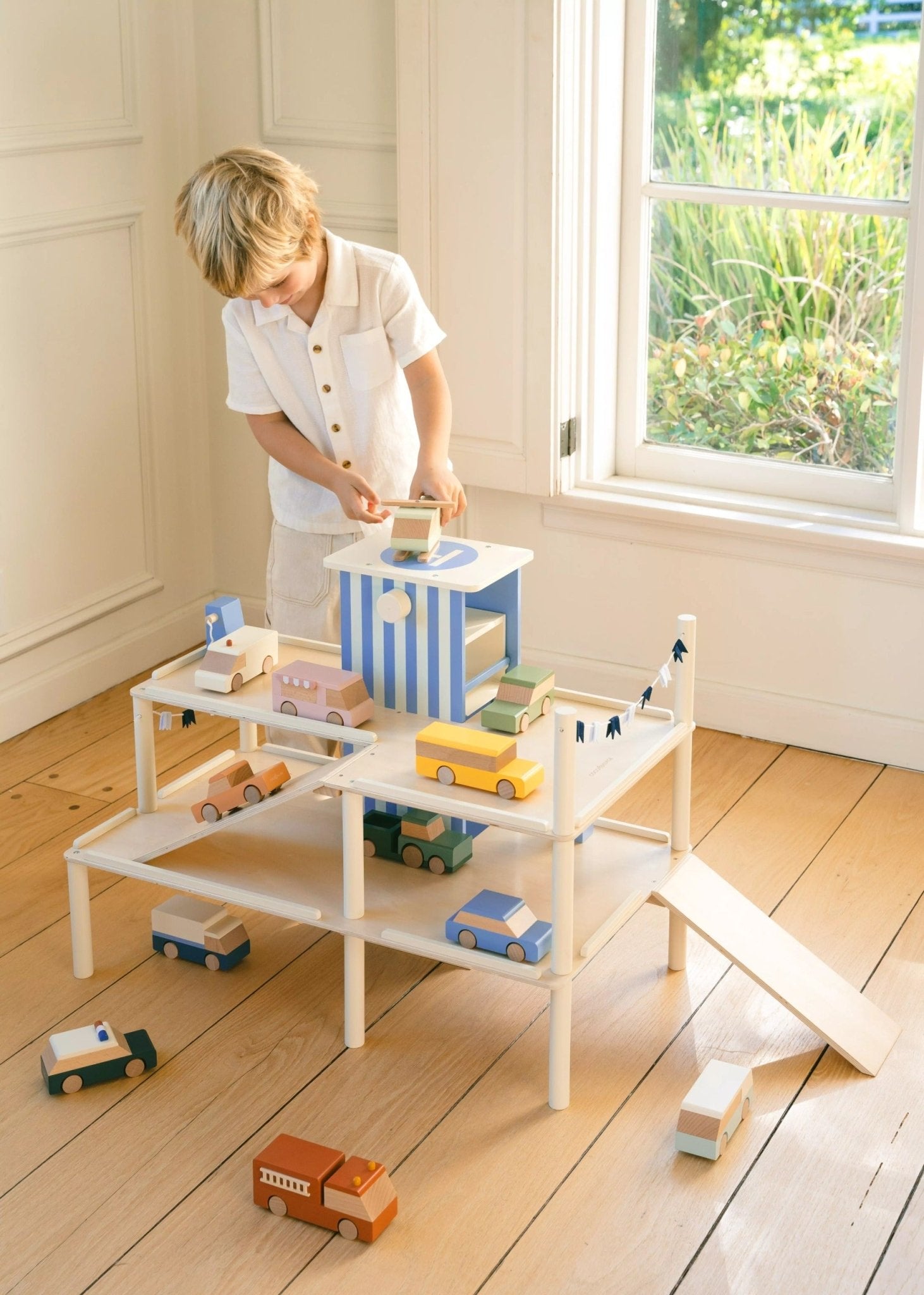 Coco Village Oversized Wooden Parking Garage Playset - Image 2