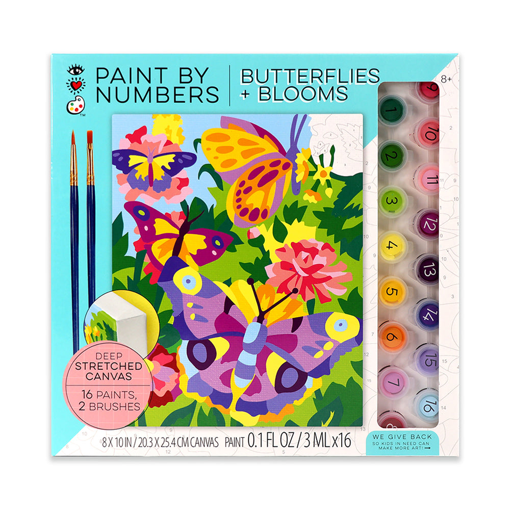 Bright Stripes iHeartArt Paint By Numbers- Butterflies + Blooms - Image 8