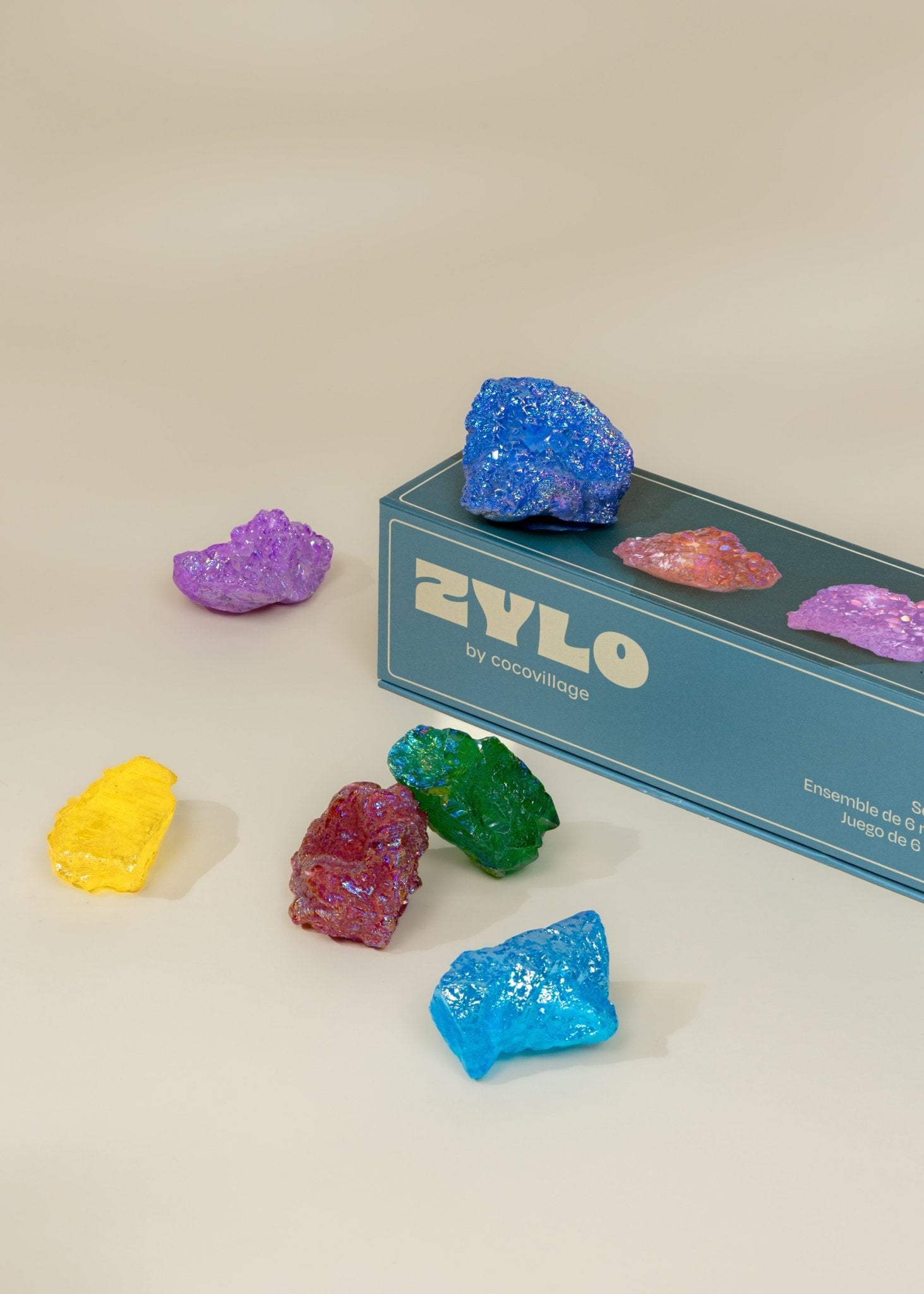 Coco Village Set of 6 collectible Minerals - Geodes & Points - Image 4