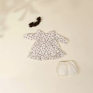 Coco Village Coco Baby 18" Baby Play Doll Clothing Set – Ruffled Dress