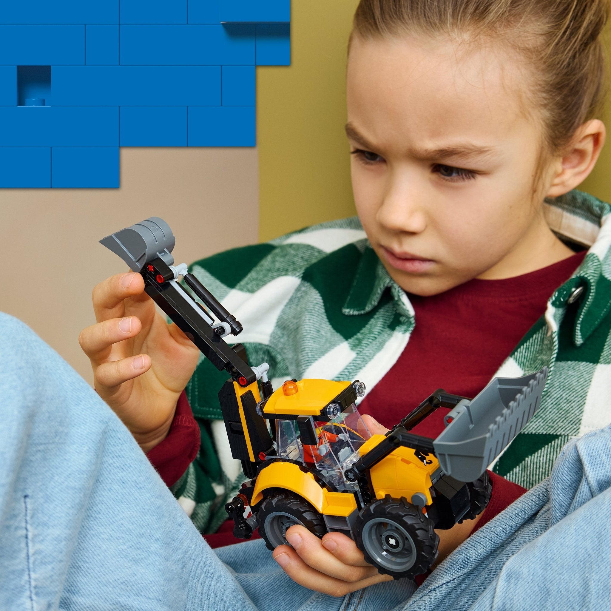 LEGO® City Yellow Backhoe Loader Building Toy 60480 - Image 5