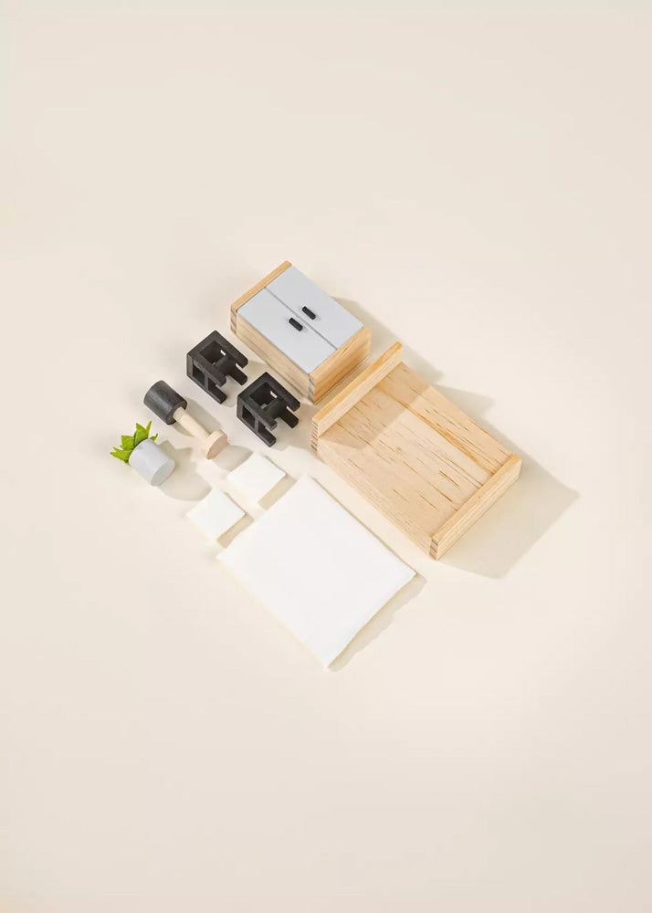 Coco Village Wooden Doll House Master Bedroom Furniture (9 pcs) - Image 16