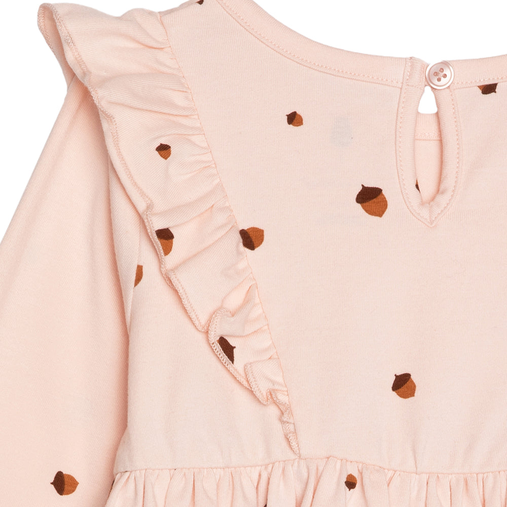 rise little earthling Ruffle Knit Dress BGFDR12 - Rose Nutmeg / 0-3m - Image 6