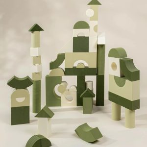 Coco Village EVA Foam Building Blocks Set - Medium (52pcs) Green Combo