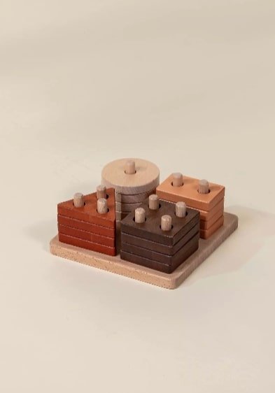 Coco Village Wooden Stacking Shapes - 12 pcs - Image 4