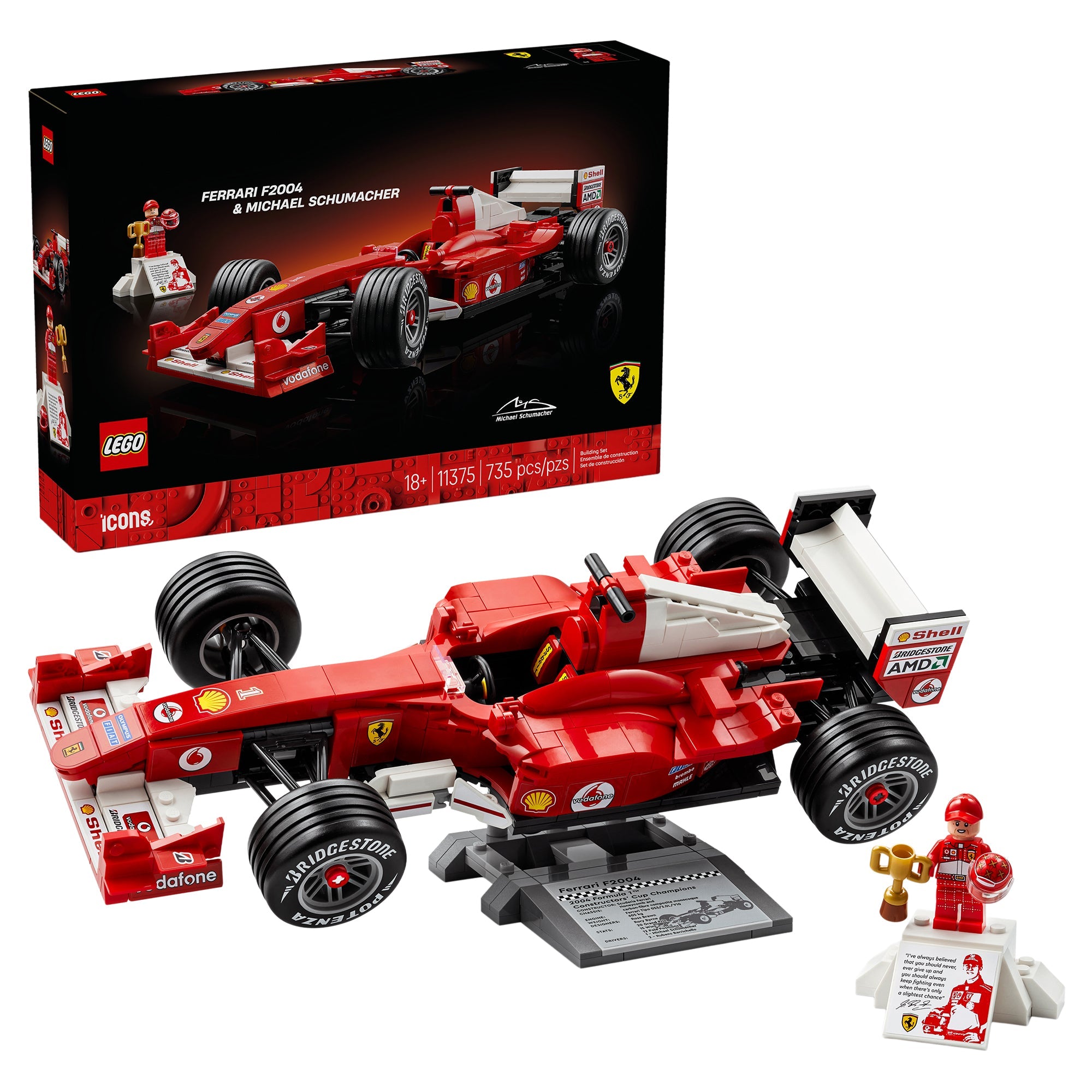 LEGO® Formula 1 LEGO® Icons Ferrari F2004 & Michael Schumacher 11375