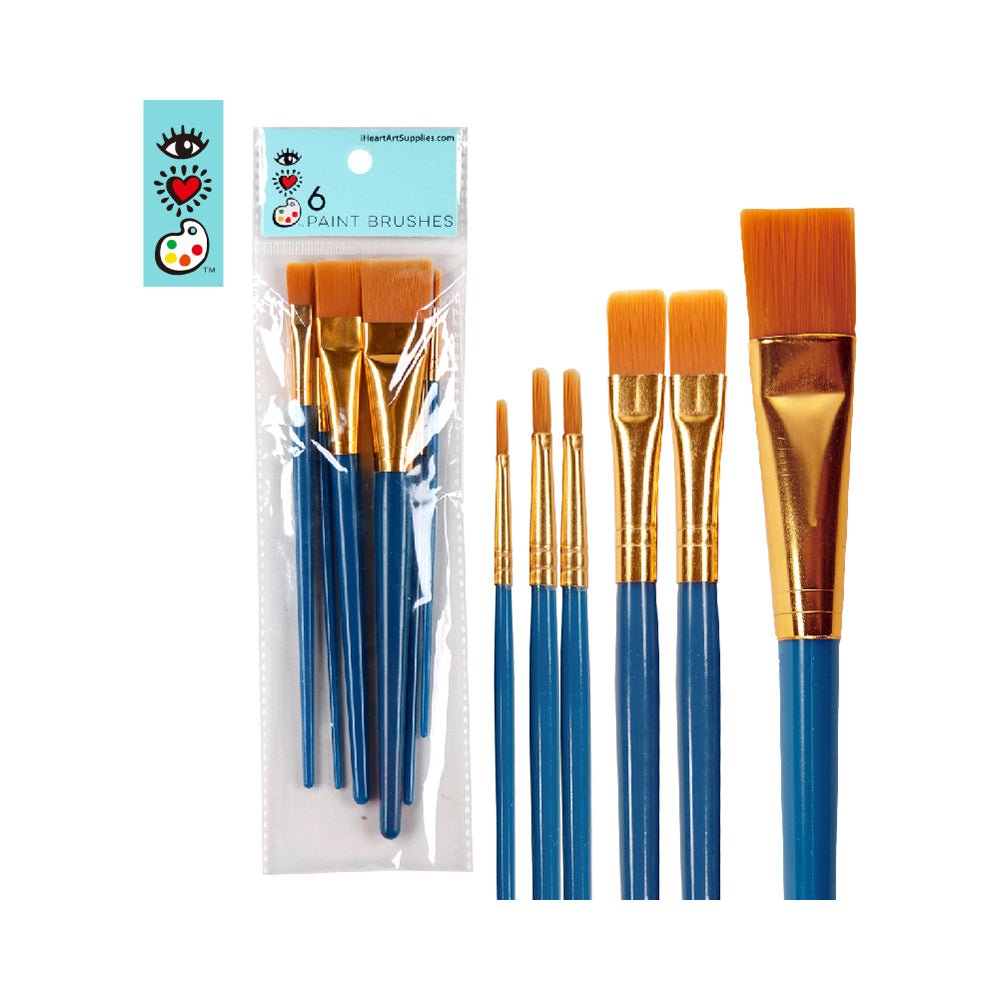 Bright Stripes iHeartArt 6 Paint Brushes - Image 4