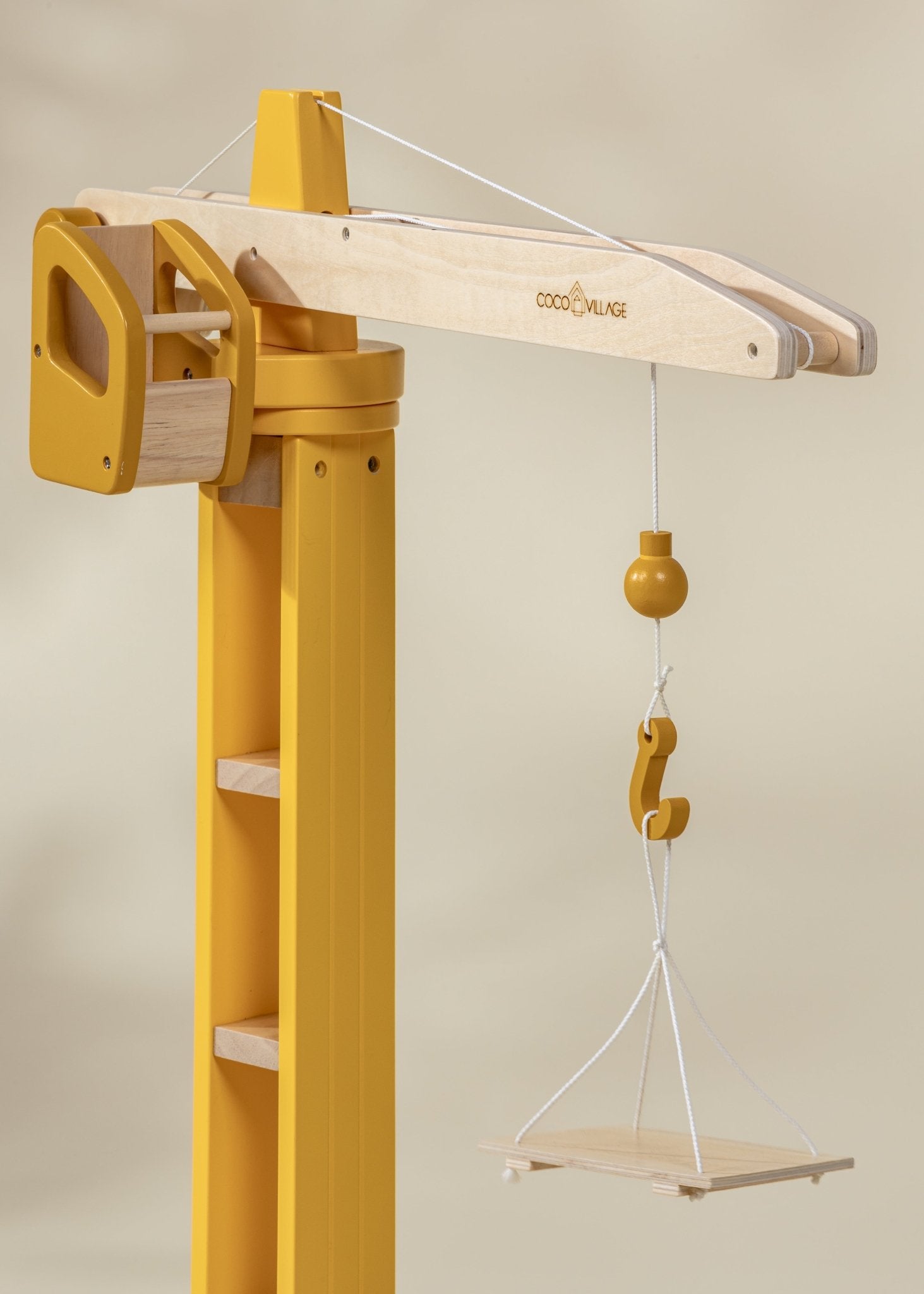 Coco Village Oversized Wooden Construction Crane - Image 3