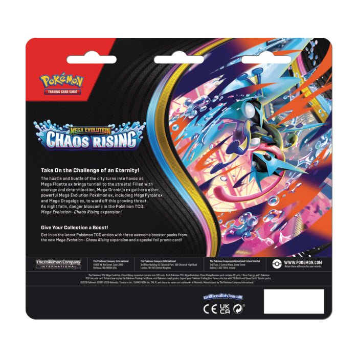 Pokemon Pokémon TCG: Mega Evolution Chaos Rising Three-Booster Blister I Limit 2 per customer - Image 3