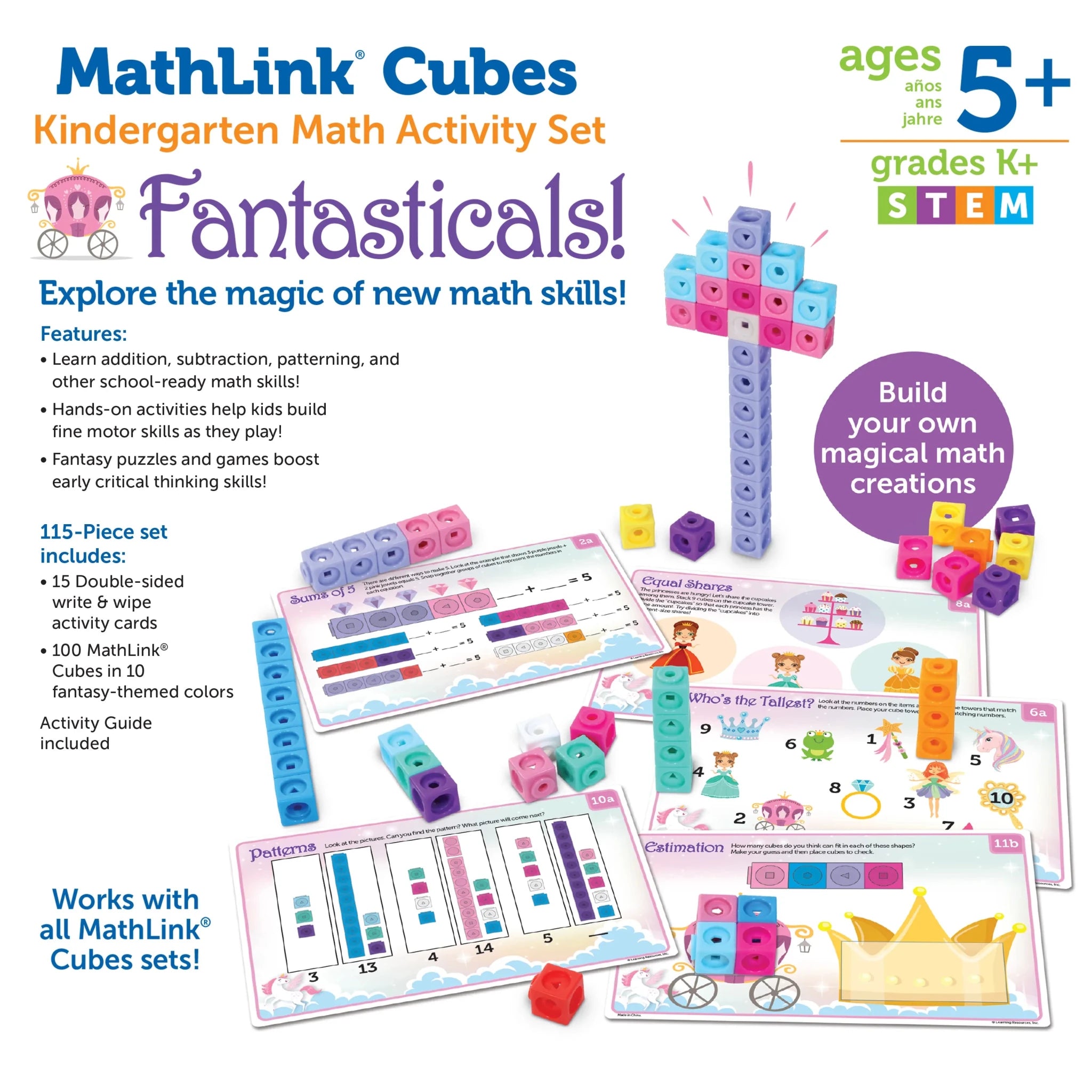 Learning Resources MathLink® Cube Activity Set - Fantasticals - Image 5