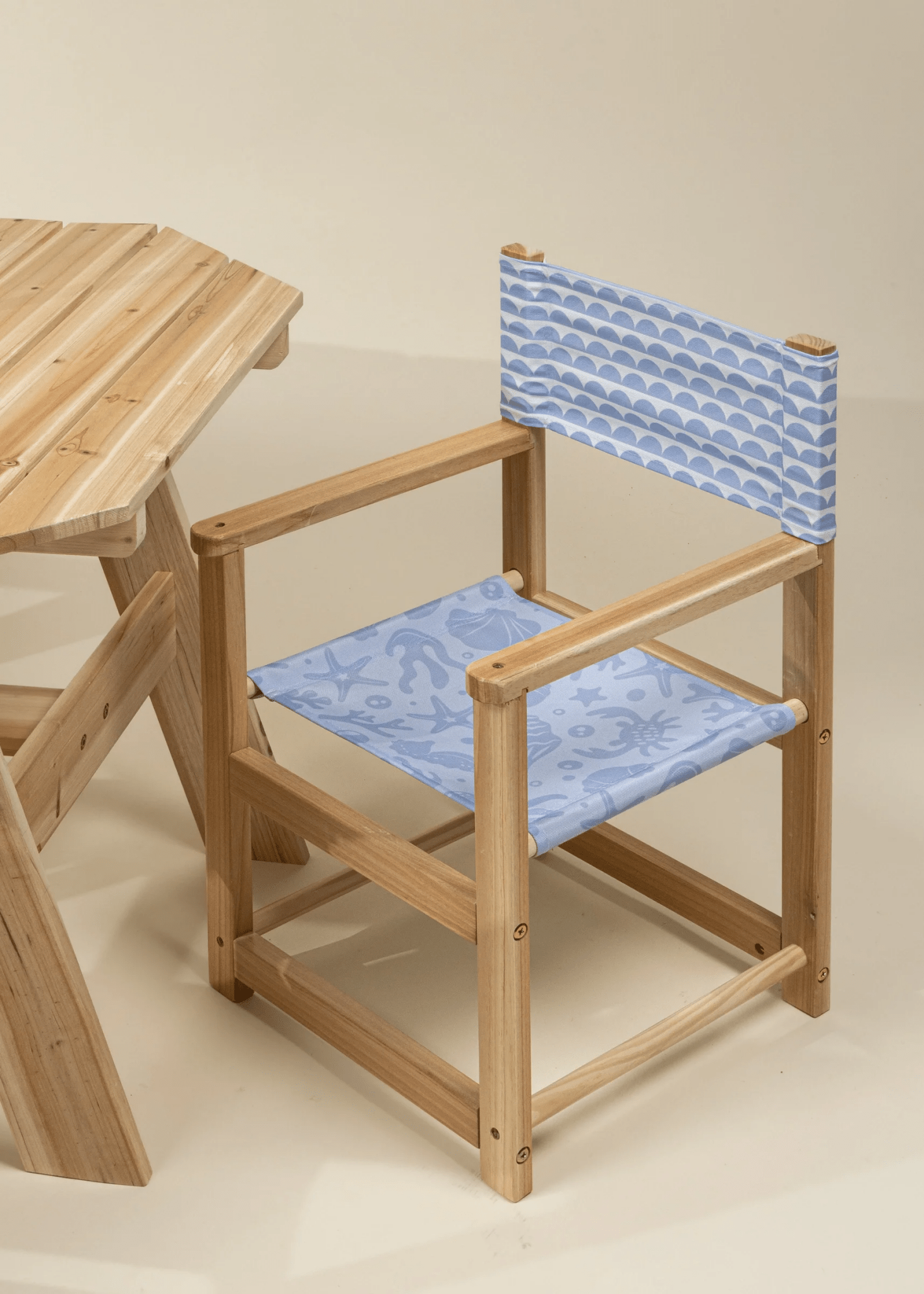 Coco Village Kids’ Patio Set 4 Chairs and Parasol–Under the Sea - Image 3