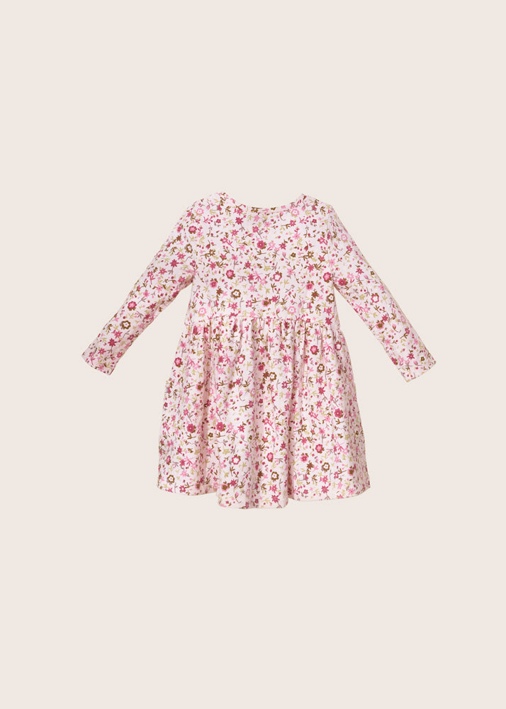 rise little earthling Fleece Swing Dress TGHDR57 - Light Pink All-Over-Print / 12-18m - Image 3