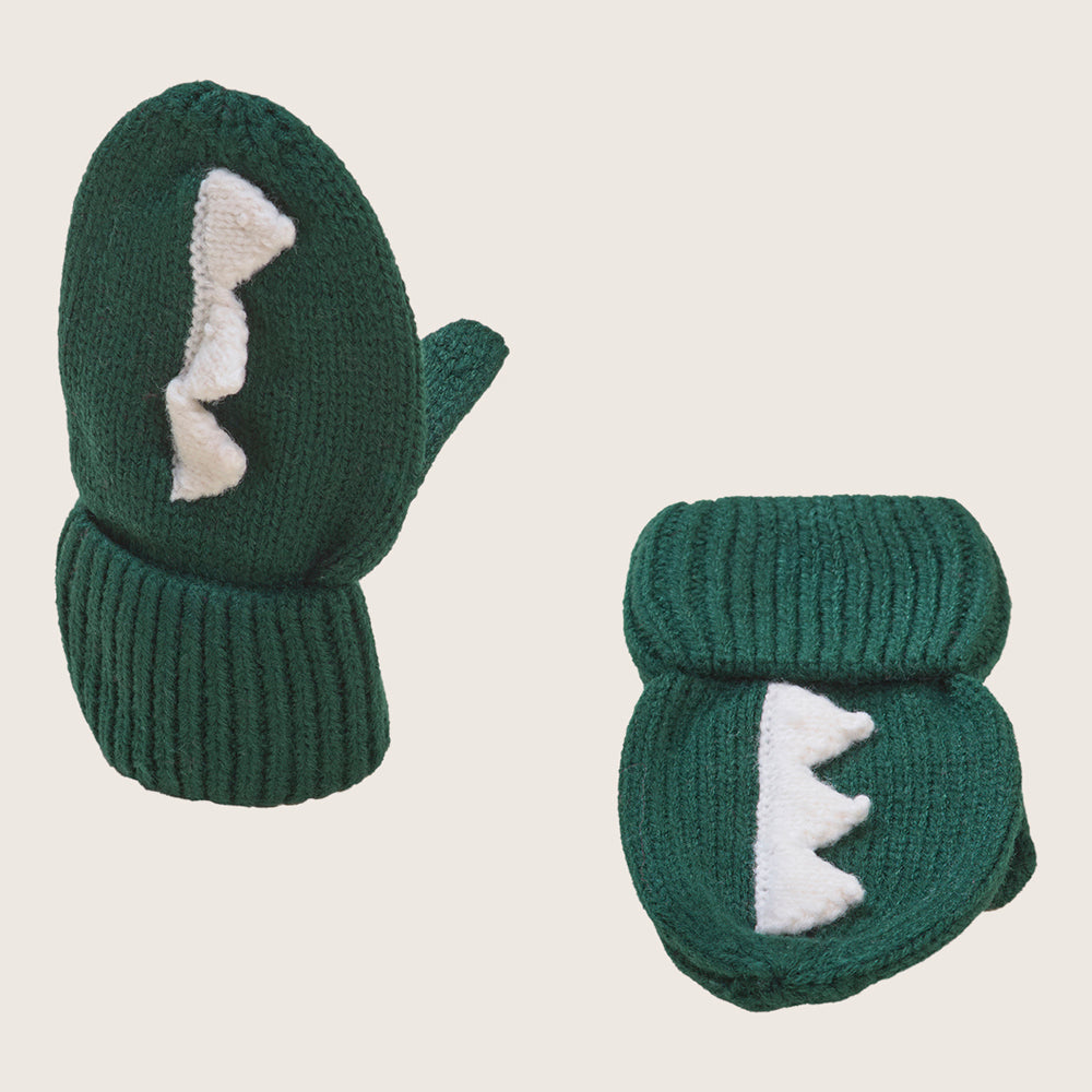 rise little earthling Knit Dino Mitts - Image 6