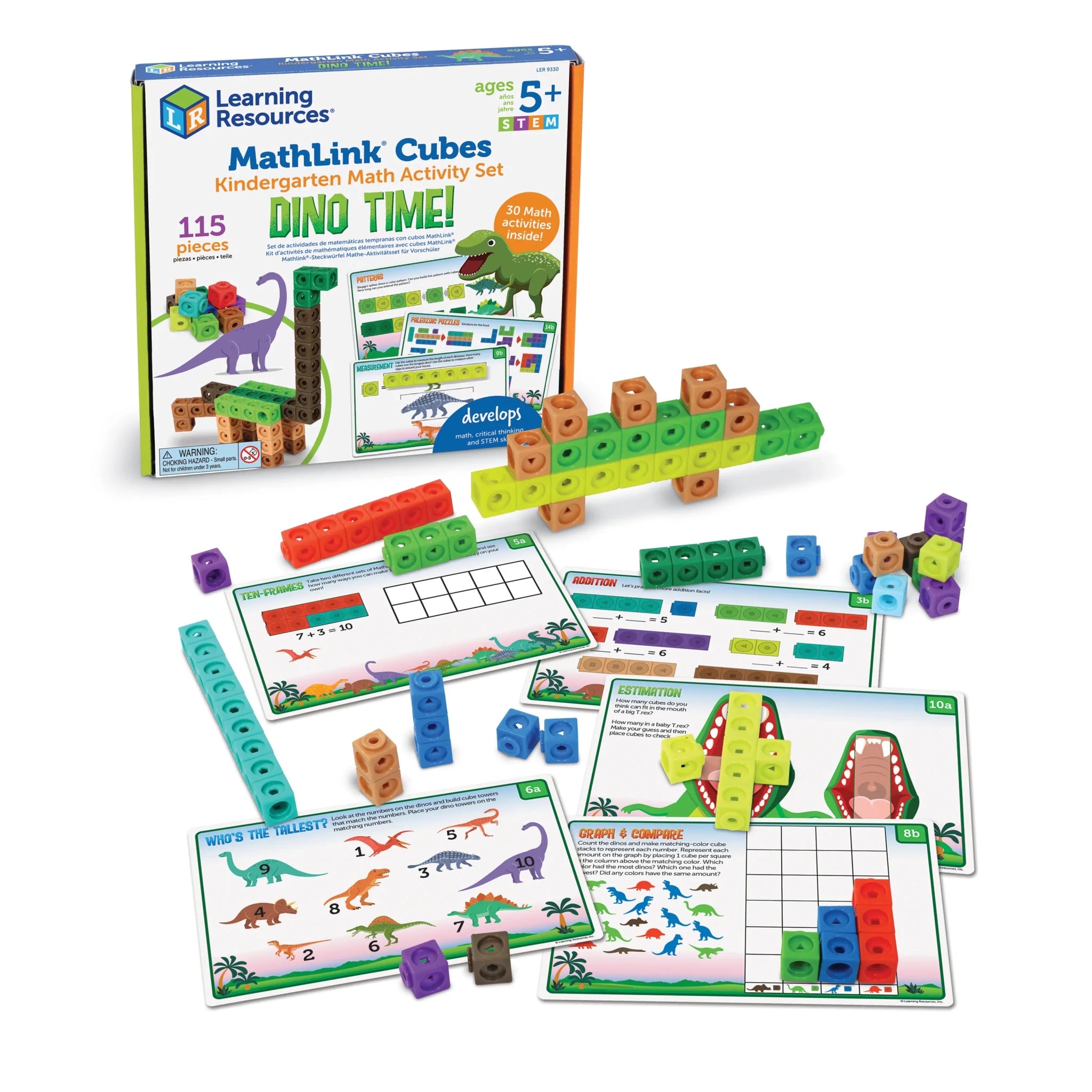Learning Resources MathLink® Cubes Activity Set - Dino Time