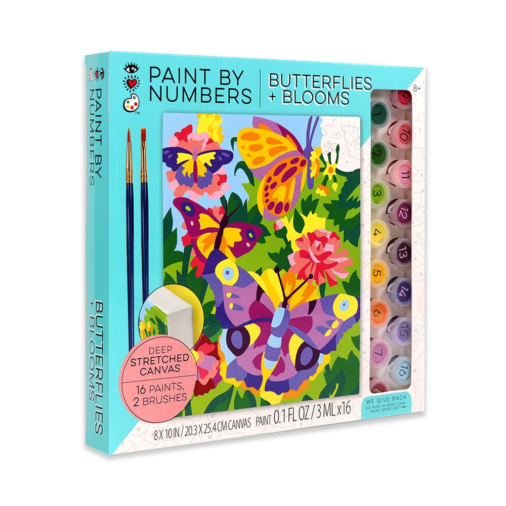 Bright Stripes iHeartArt Paint By Numbers- Butterflies + Blooms - Image 2
