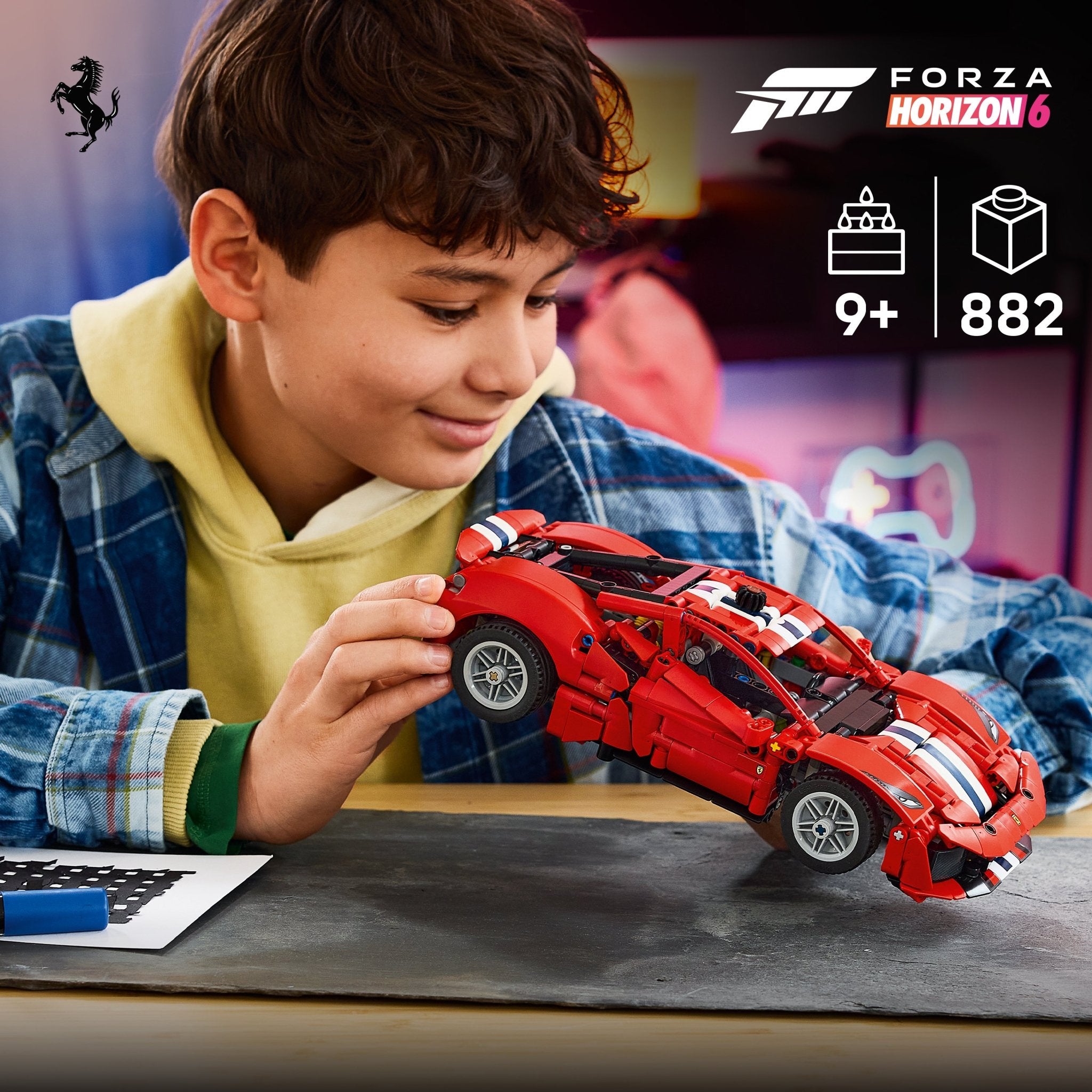 LEGO® Technic Ferrari 488 PISTA Car Toy 42235 - Image 2