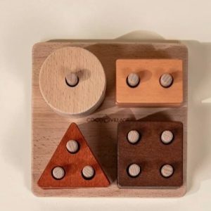 Coco Village Wooden Stacking Shapes - 12 pcs