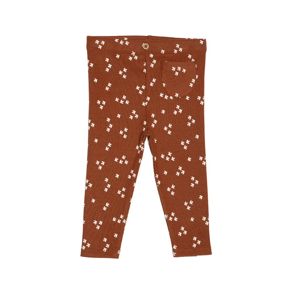 rise little earthling Pocket Leggings Andorra Birds 0-3m - Andorra Birds / 0-3m