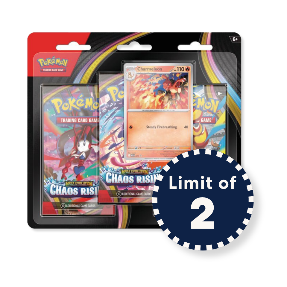 Pokemon Pokémon TCG: Mega Evolution Chaos Rising Three-Booster Blister I Limit 2 per customer
