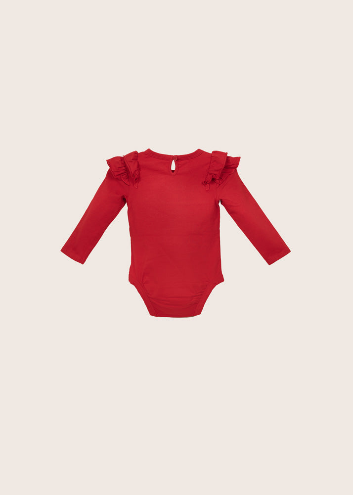 rise little earthling Ruffle Bodysuit - White / 18-24m - Image 6