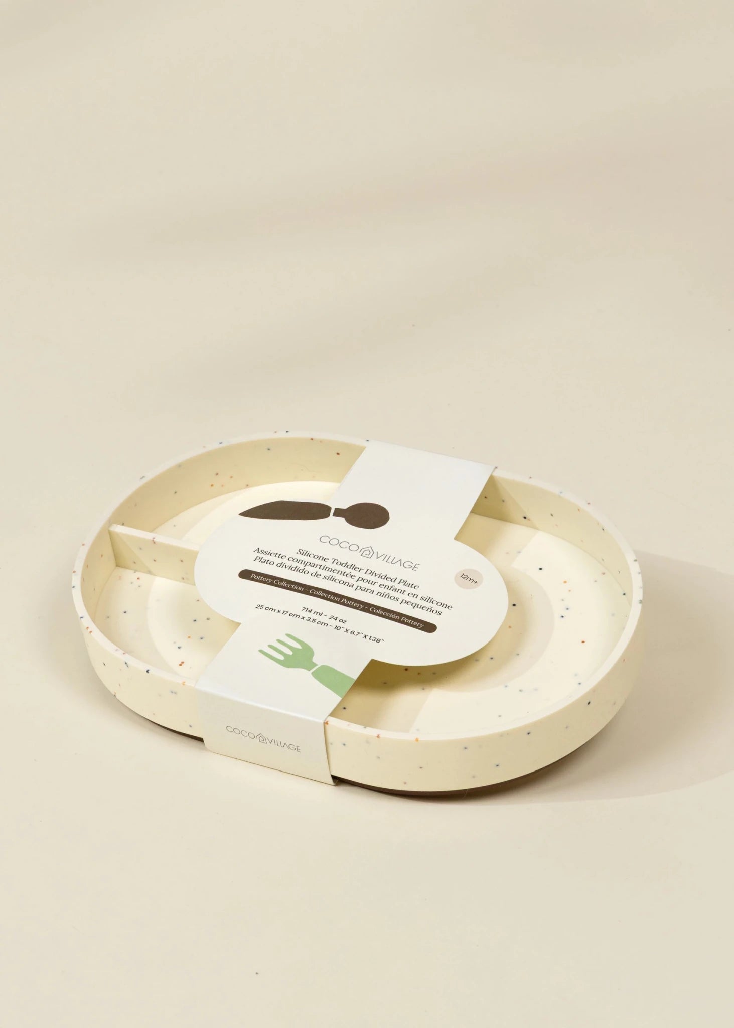 Coco Village Silicone Toddler Divided Plate – Pottery Collection - Image 3