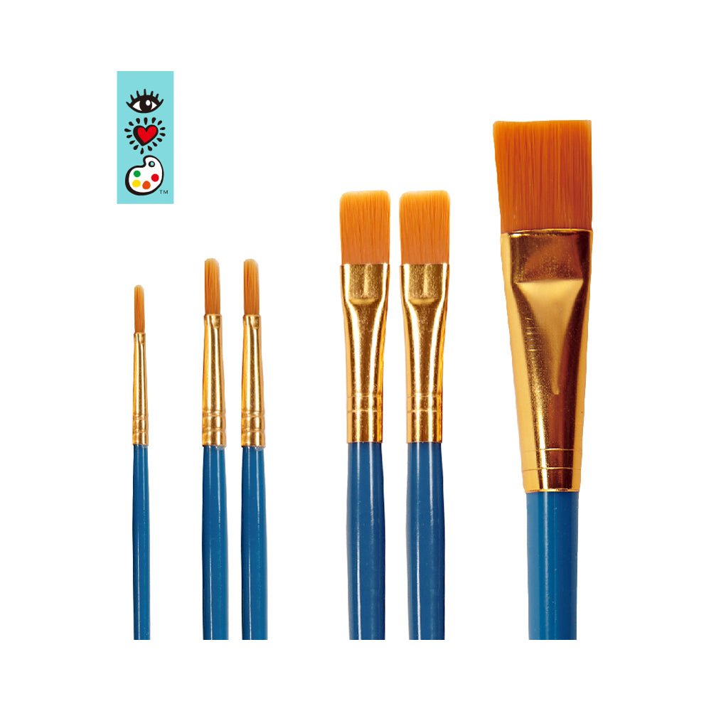 Bright Stripes iHeartArt 6 Paint Brushes - Image 3
