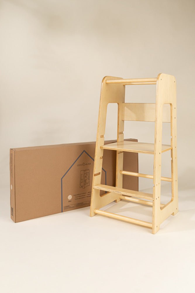 Coco Village Educational Tower - Natural Wood - Image 12