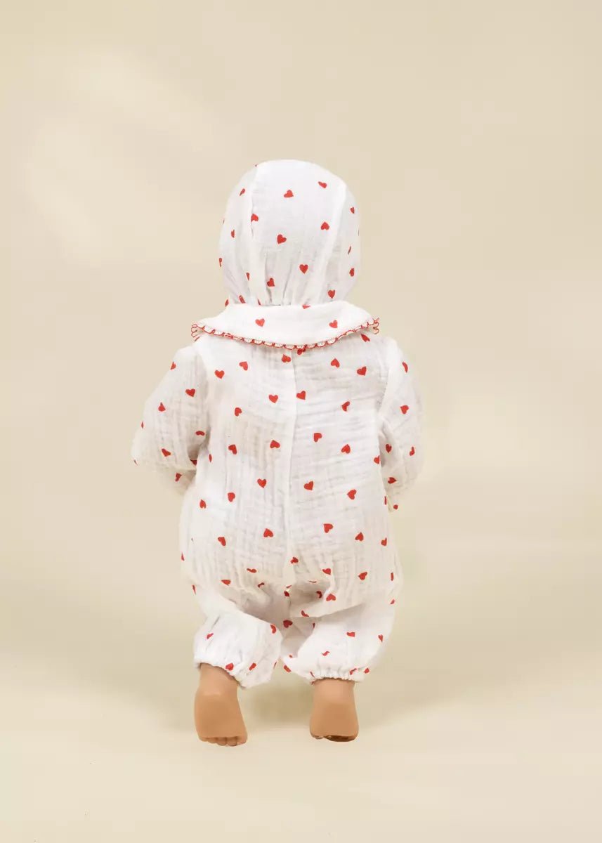 Coco Village Coco Baby 18" Baby Play Doll Clothing Set – Heart Pajamas - Image 3