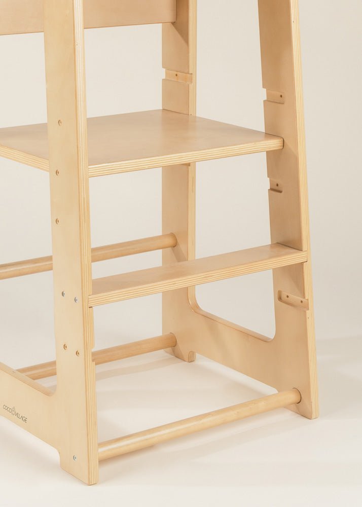 Coco Village Educational Tower - Natural Wood - Image 5