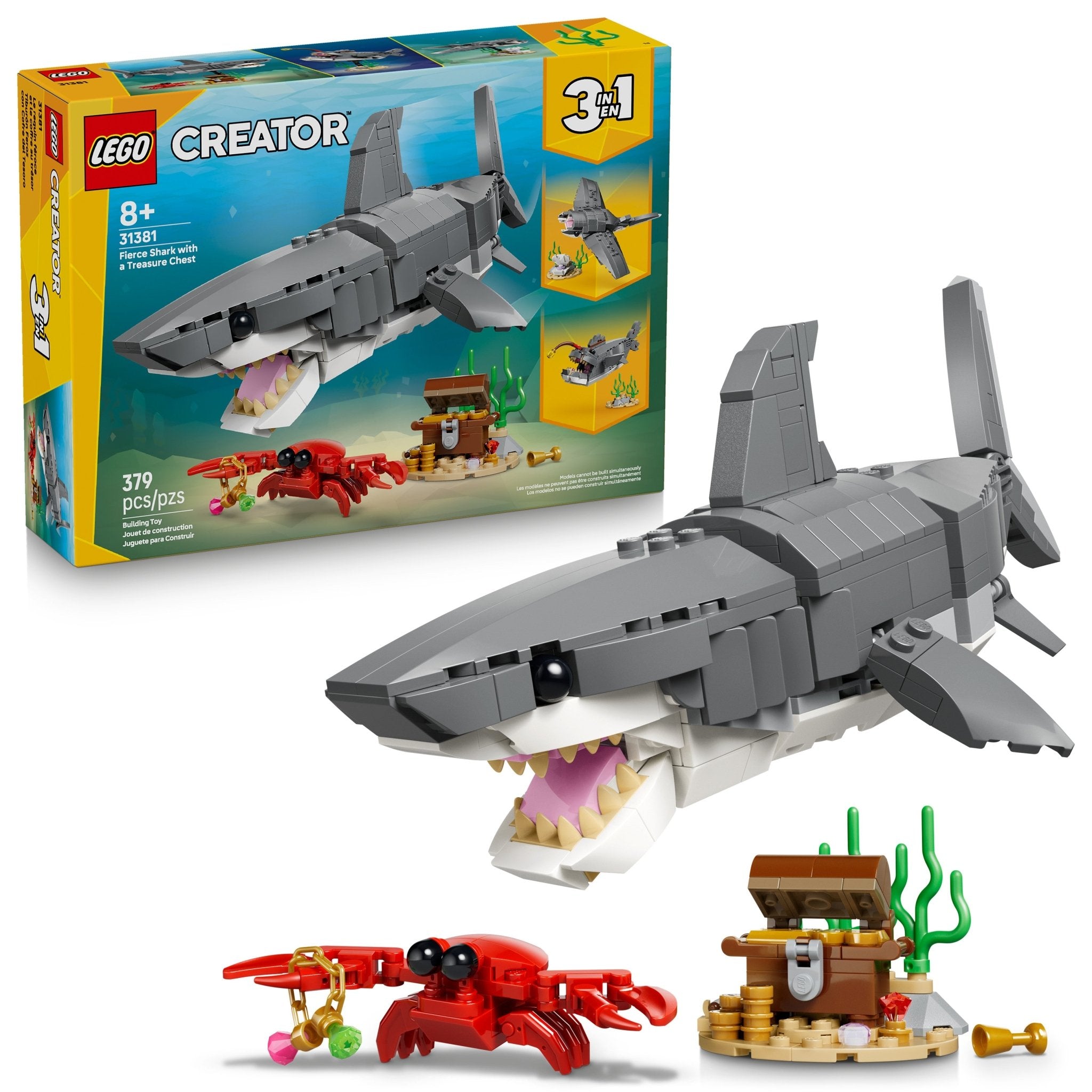 LEGO® Creator LEGO® Fierce Shark with a Treasure Chest 31381
