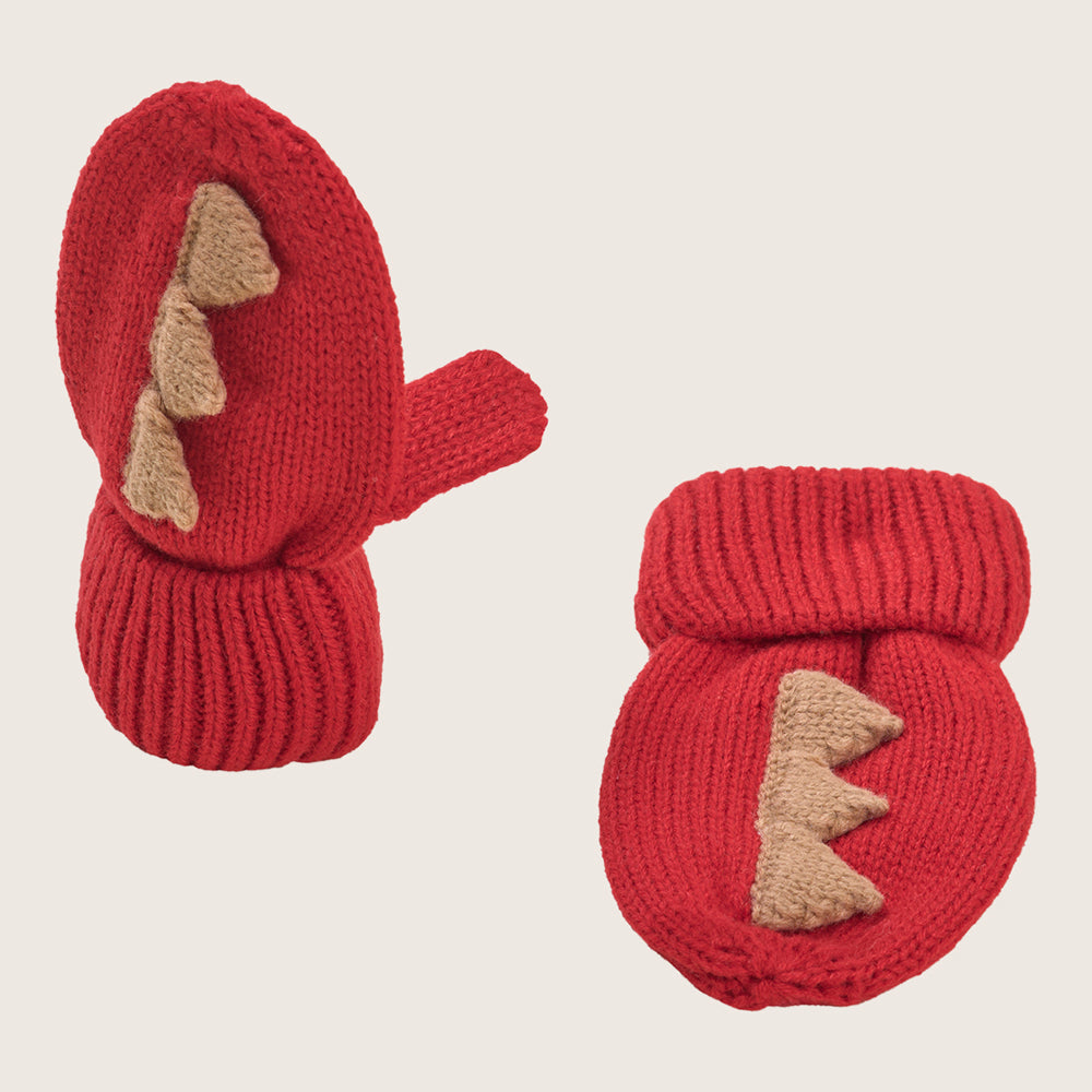 rise little earthling Knit Dino Mitts - Image 3