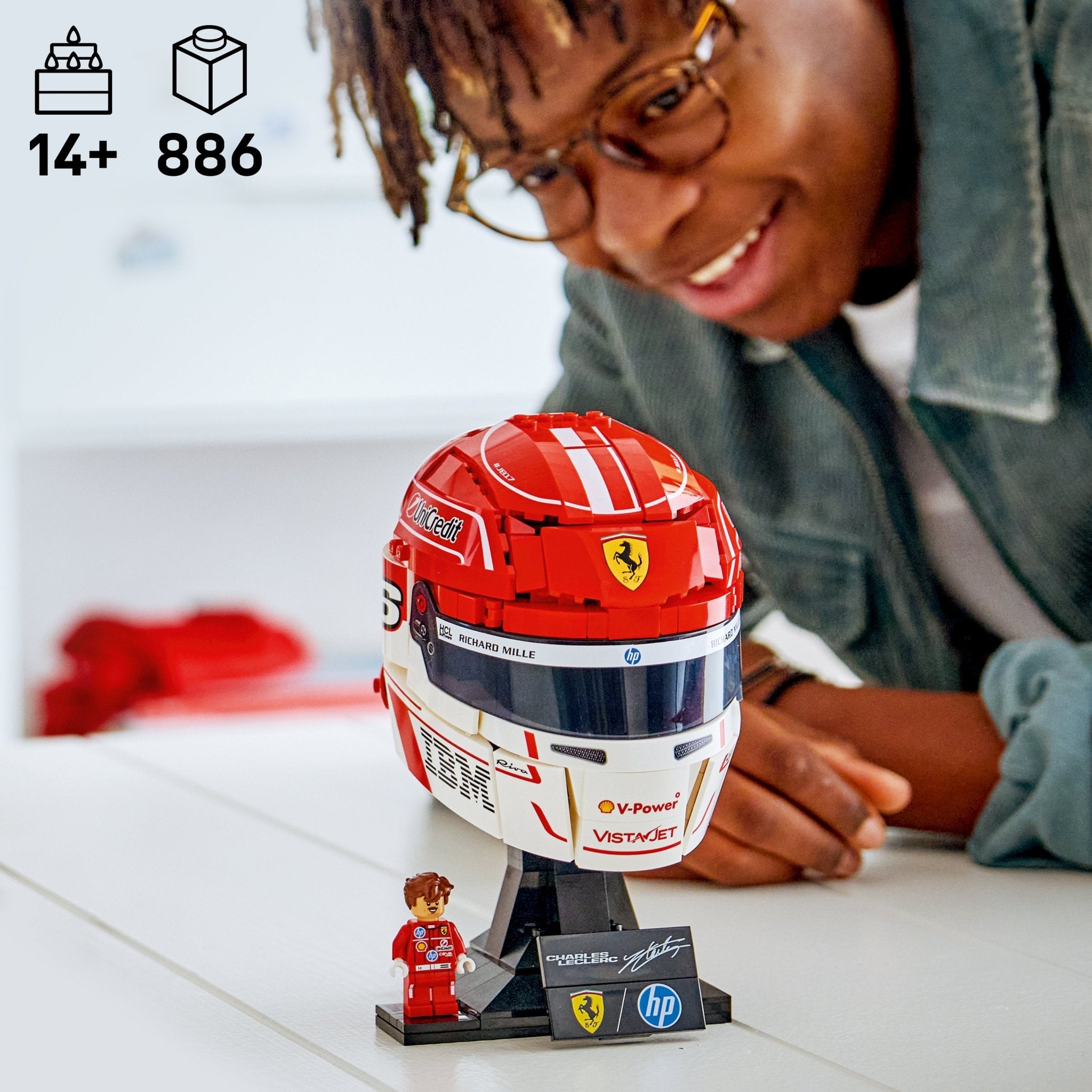 LEGO® Editions Scuderia Ferrari HP Charles Leclerc Helmet 43014 - Image 2