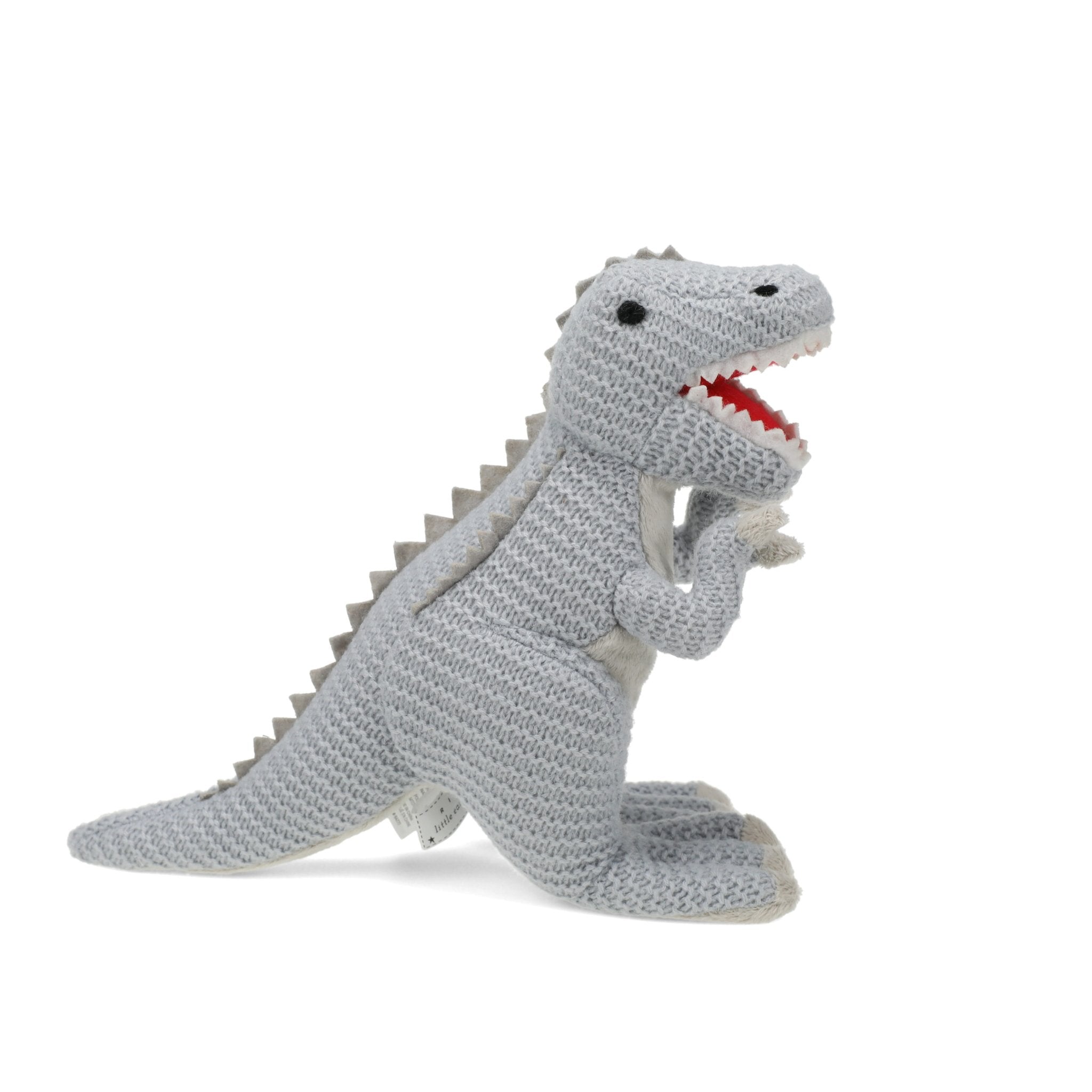 rise little earthling RLE 8" Light Blue T-Rex Plush - Image 2