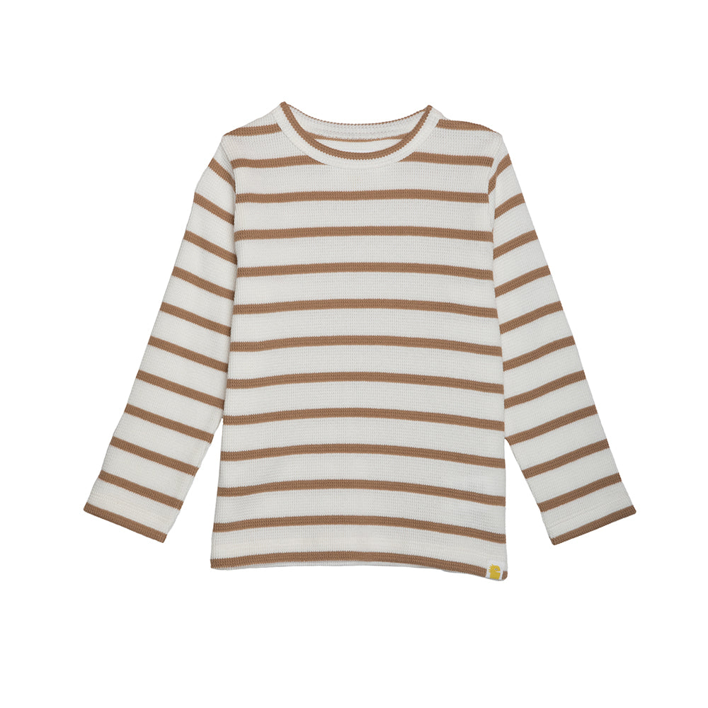 rise little earthling Long Sleeve Waffle T-Shirt - Biking Red / 2-3y - Image 4