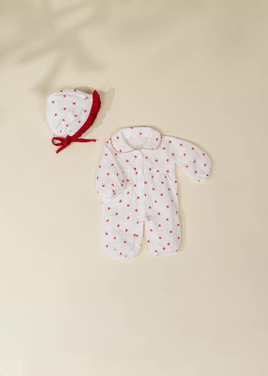 Coco Village Coco Baby 18" Baby Play Doll Clothing Set – Heart Pajamas