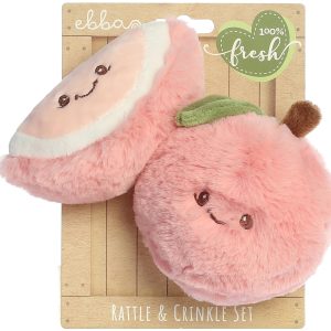 Precious Produce - Peach Rattle & Crinkle Set 3.5"