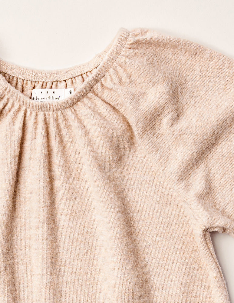 Rise Little Earthling Cozy Dress Oatmeal - Oatmeal / 5-6y - Image 2