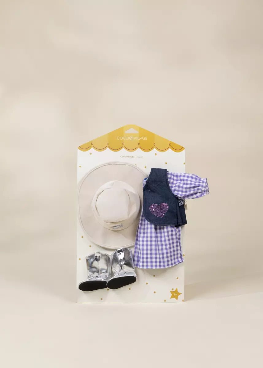 Coco Village Coco Friends 22" Kids Play Doll Clothing Set – Cowgirl - Image 4
