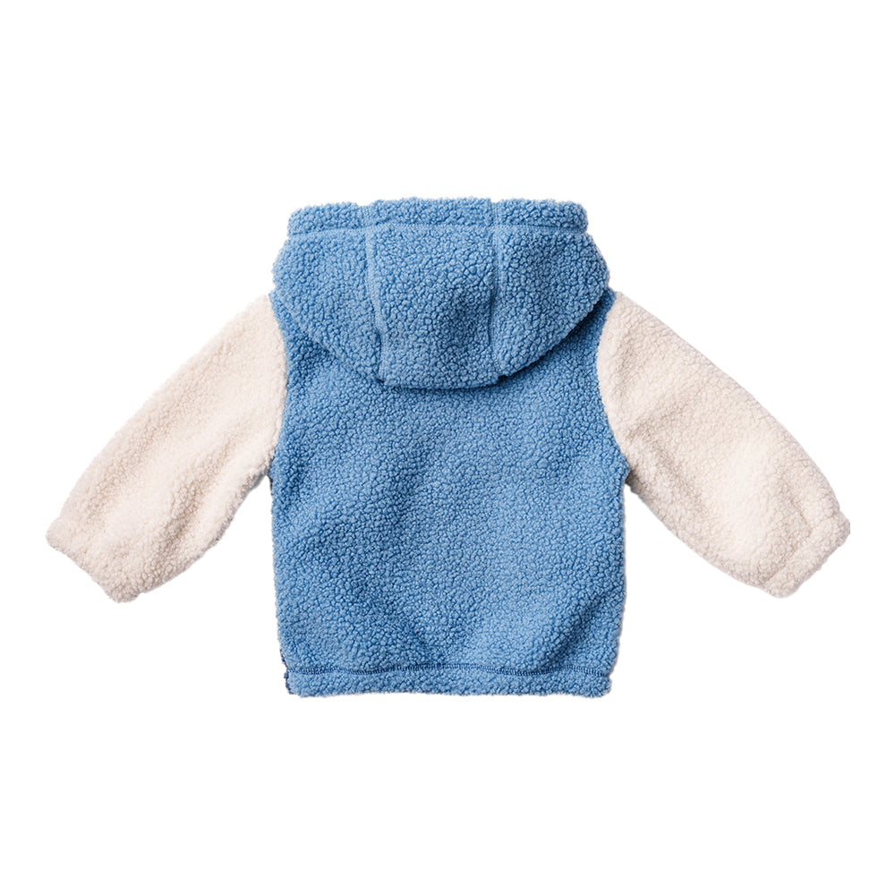 Ms. Rachel Fuzzy Colourblock Jacket - Blue Colourblock / 12-18m - Image 5