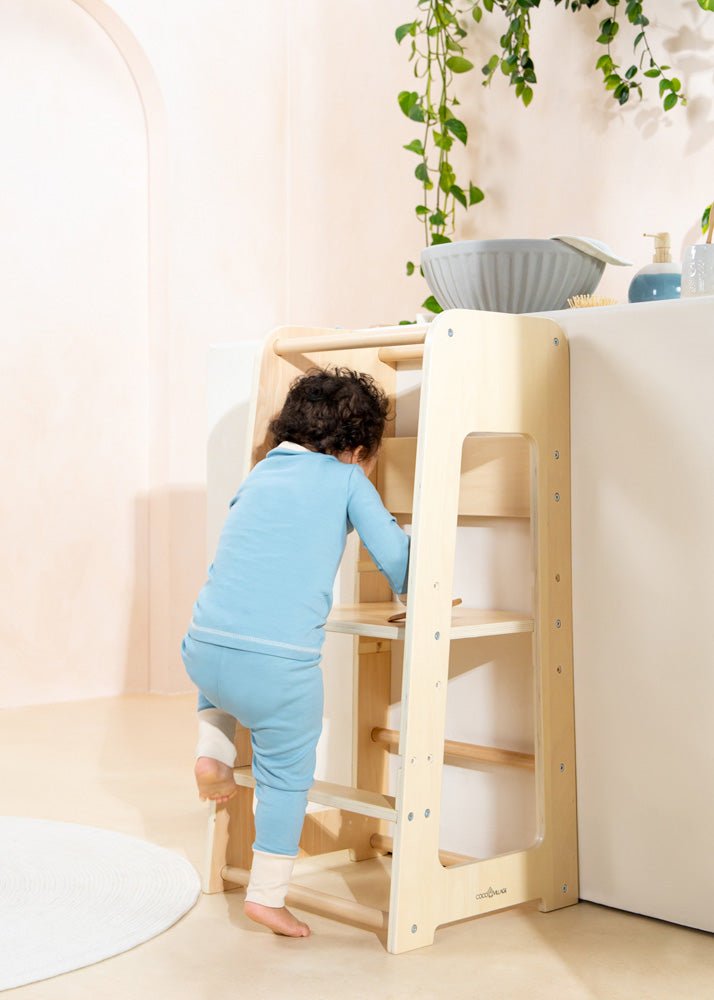 Coco Village Educational Tower - Natural Wood - Image 7