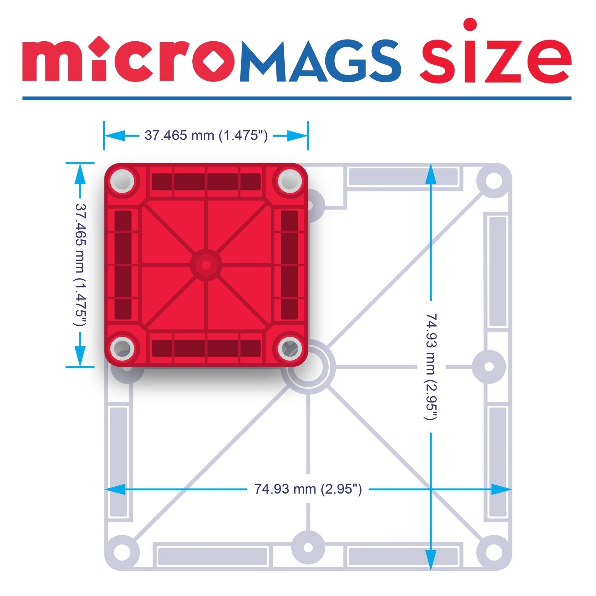 MAGNA-TILES® microMAGS LEARN Letters 56-Piece - Image 7
