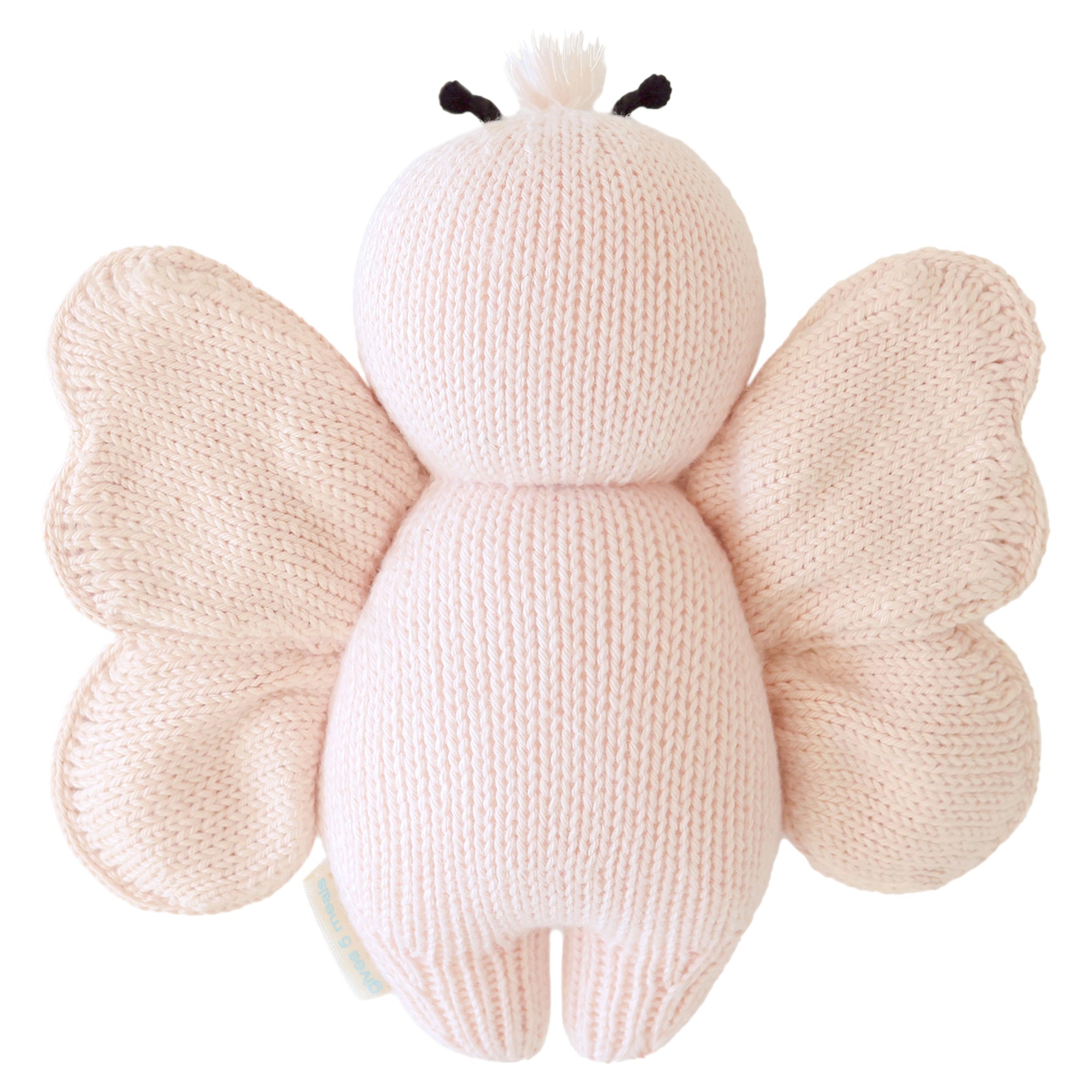 Cuddle + Kind Baby Butterfly (Petal Pink) Hand-Knit Doll - Image 2