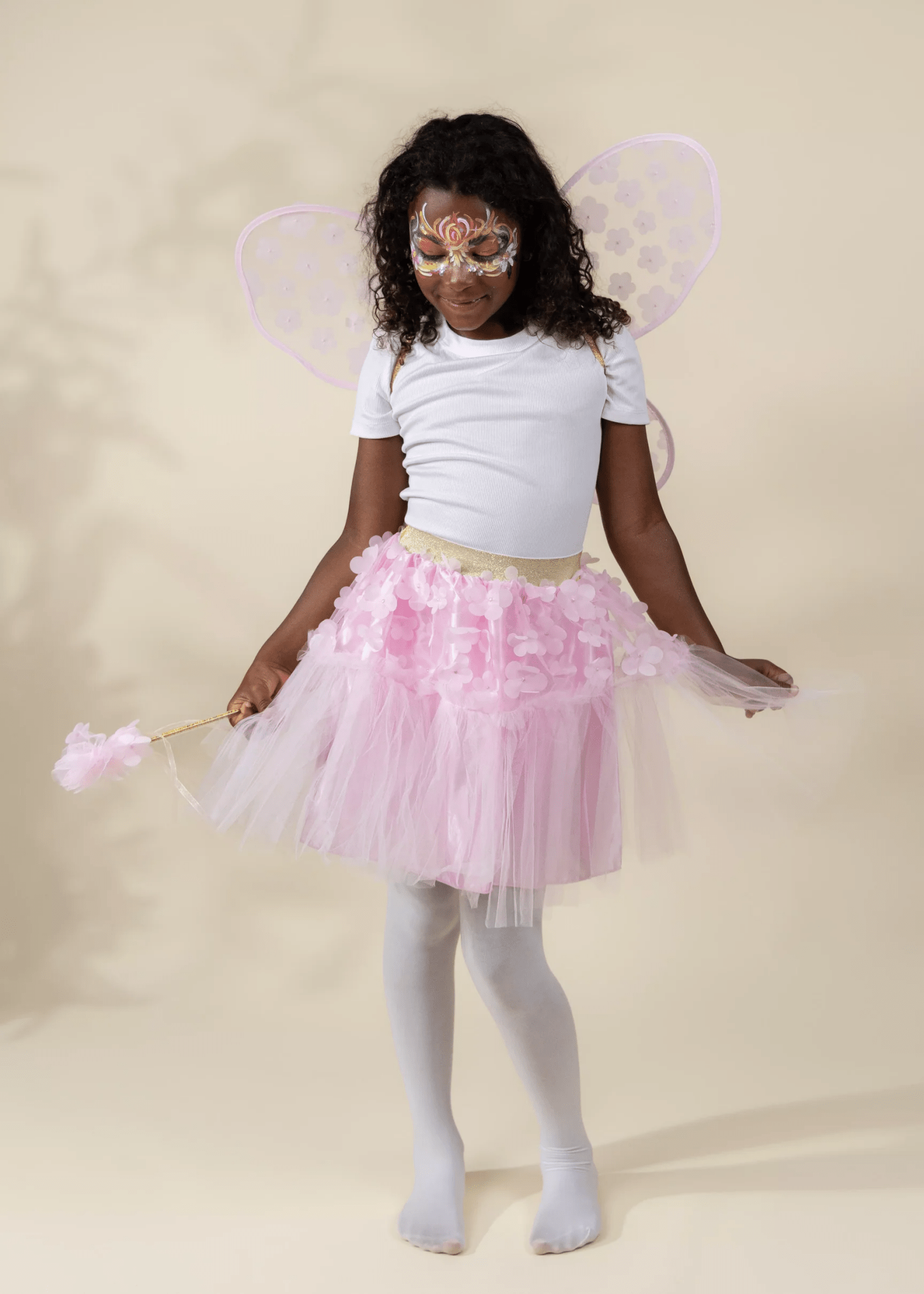Coco Village Flower Tutu, Wings & Wand Costume 7-8Y