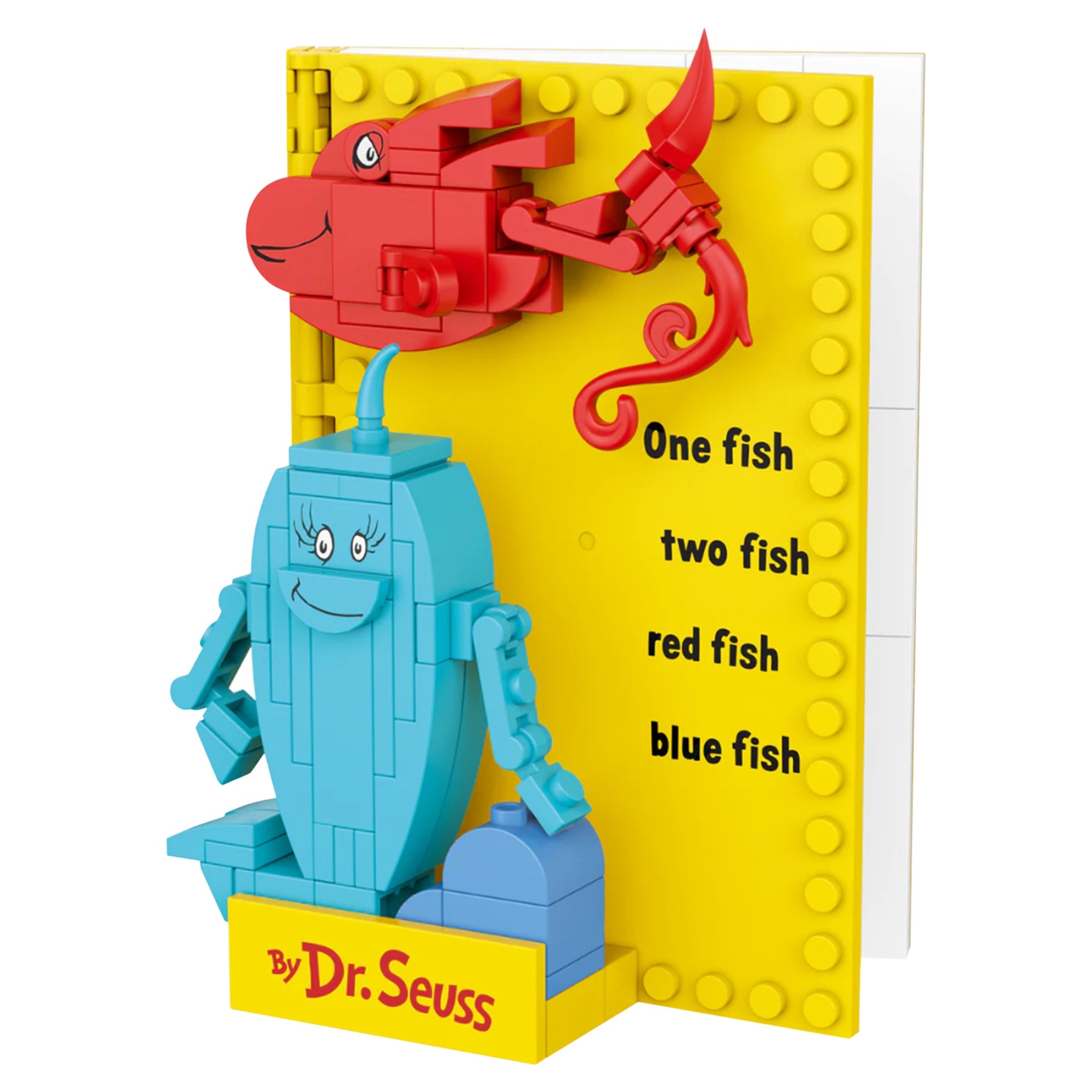 Brick Craft Dr. Suess Build-A-Books: One Fish, Two Fish - 106 Pieces - Image 4