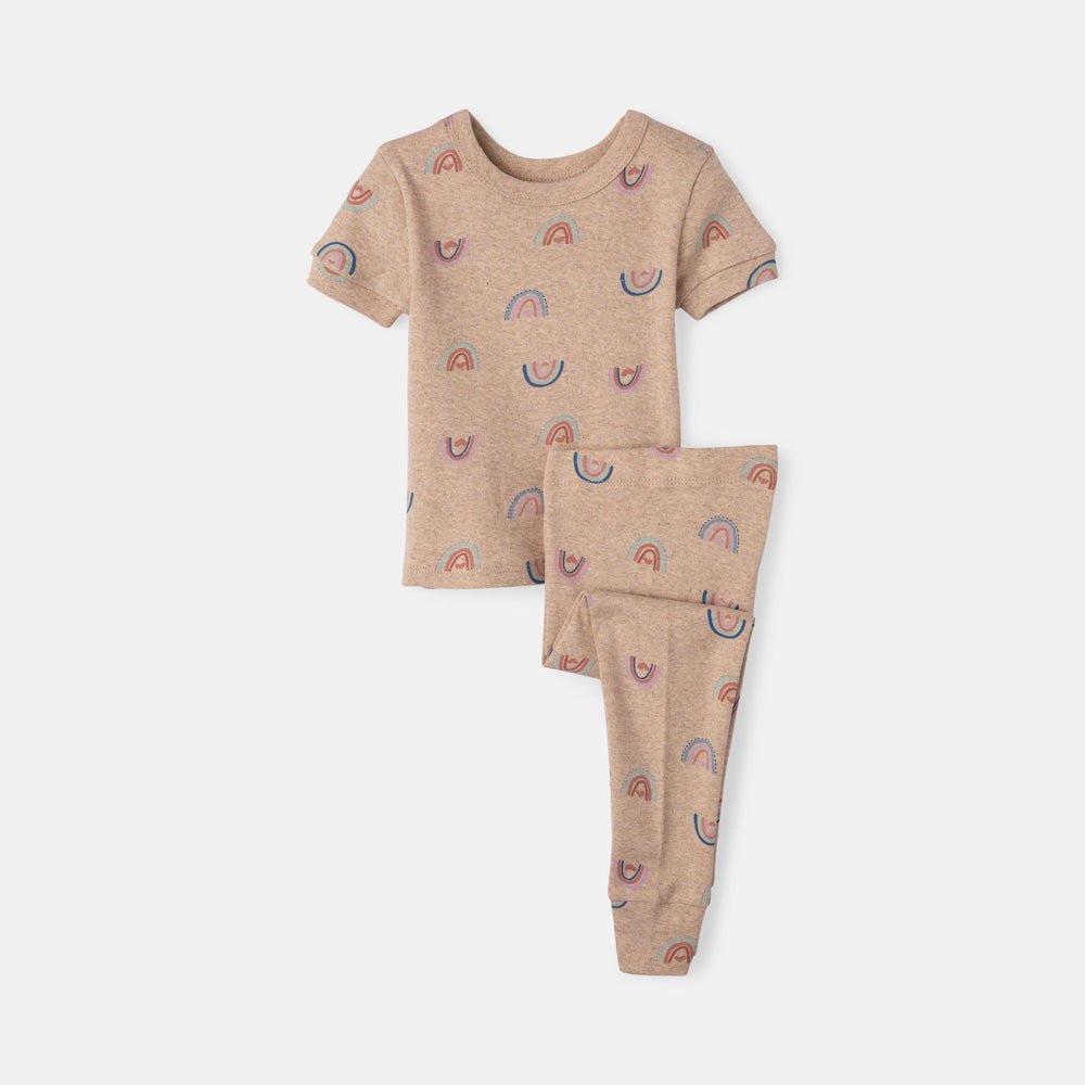 rise little earthling Short Sleeve Sleep Set - Grey Rainbow / 18-24M - Image 14